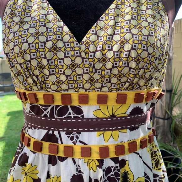 NWT- Aryeh Summer Halter-Top V-Neck Dress 👗 - Picture 3 of 10